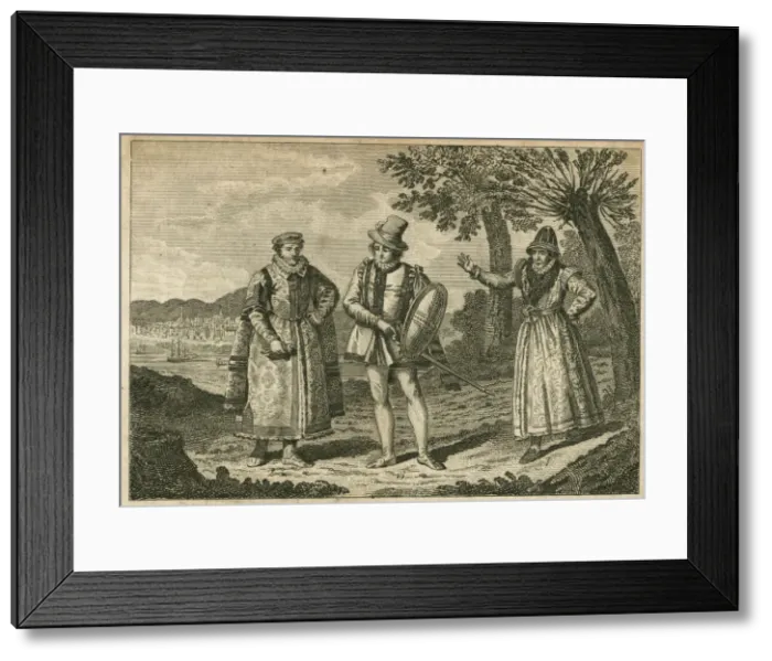 Framed Print : Ancient English Dress - 16th century Framed Print : Ancient English Dress - 16th century