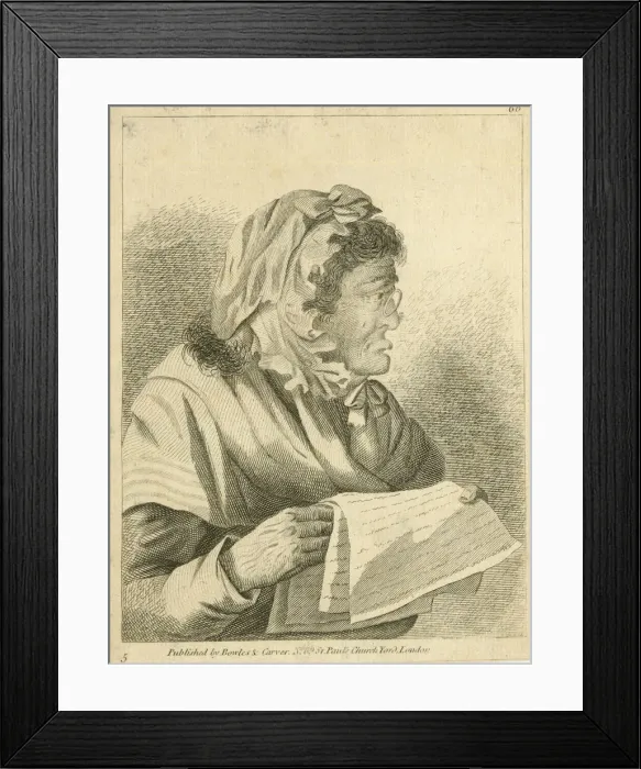 Framed Print : Caricature, possibly by Robert Dighton Framed Print : Caricature, possibly by Robert Dighton