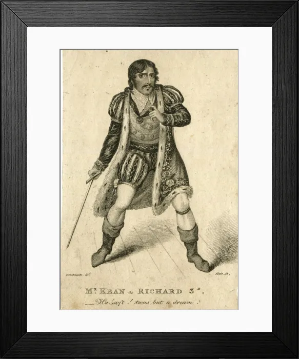 Framed Print : Edmund Kean as Shakespeares Richard III Framed Print : Edmund Kean as Shakespeares Richard III
