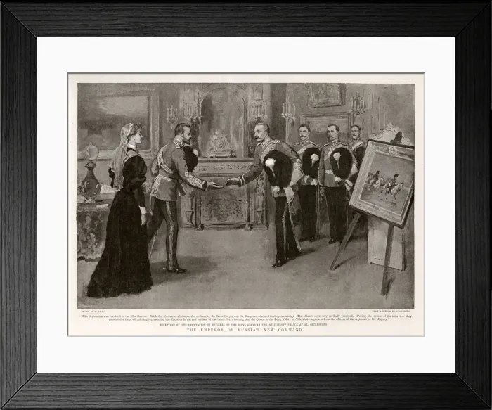 Framed Print : Tsar Nicholas II and The Royal Scots Greys