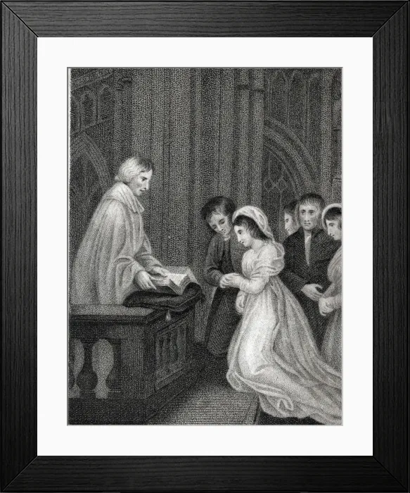 Framed Print : Couple getting married in a church Framed Print : Couple getting married in a church