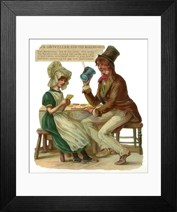 Framed Print : Dickens scrap - Dick Swiveller and the Marchioness Framed Print : Dickens scrap - Dick Swiveller and the Marchioness