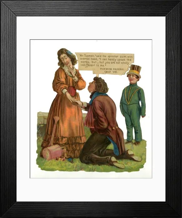 Framed Print : Dickens scrap - Mr Tupman, Pickwick Papers Framed Print : Dickens scrap - Mr Tupman, Pickwick Papers