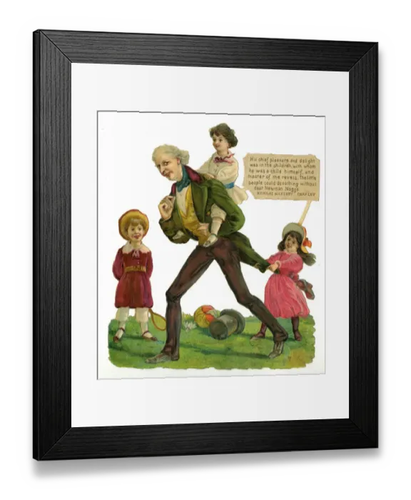 Framed Print : Dickens scrap - Newman Noggs in Nicholas Nickleby Framed Print : Dickens scrap - Newman Noggs in Nicholas Nickleby