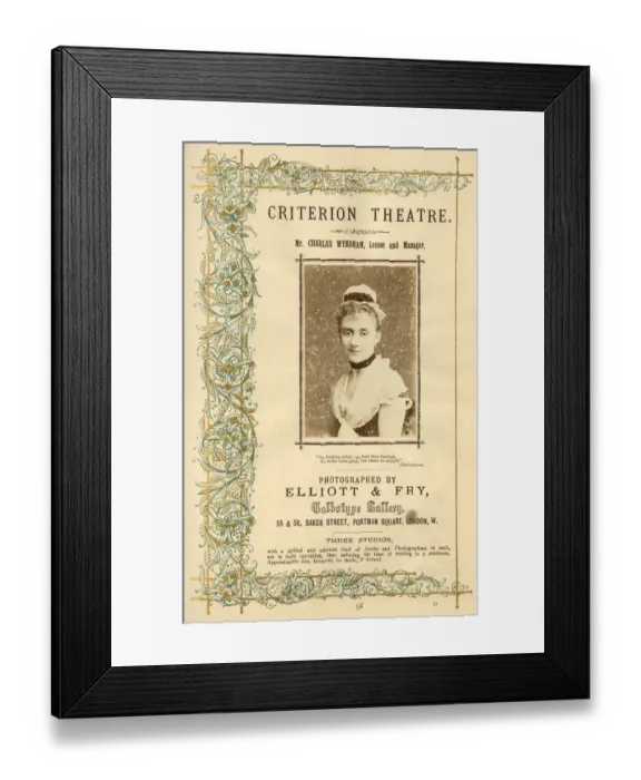 Framed Print : Mary Moore, Criterion Theatre, London Framed Print : Mary Moore, Criterion Theatre, London