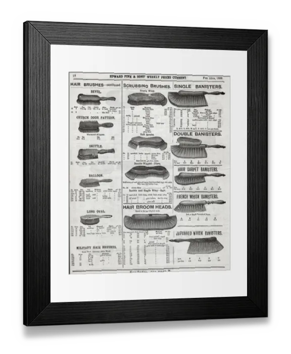 Framed Print : Edward Pink & Sons - Brushes Framed Print : Edward Pink & Sons - Brushes