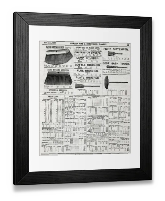 Framed Print : Edward Pink & Sons - Brushes Framed Print : Edward Pink & Sons - Brushes