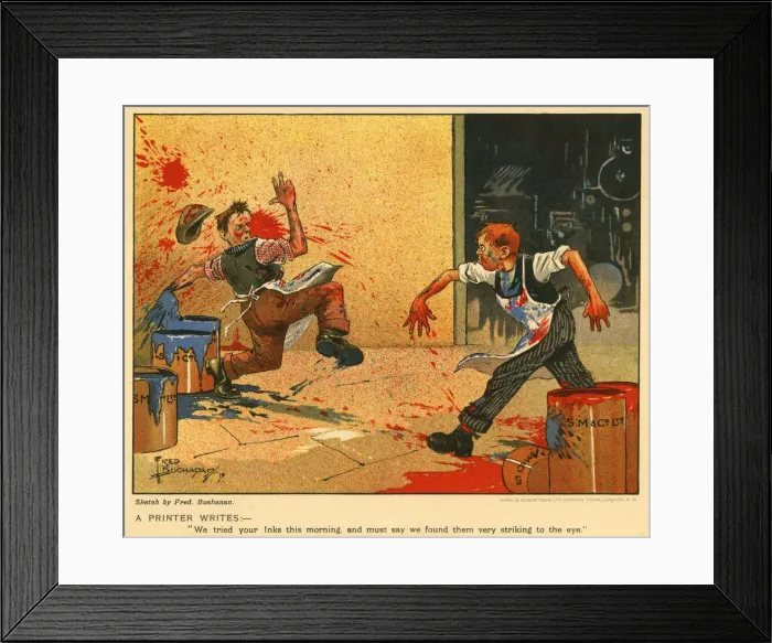 Framed Print : Cartoon advert for Shuck Maclean and Co Ltd Framed Print : Cartoon advert for Shuck Maclean and Co Ltd