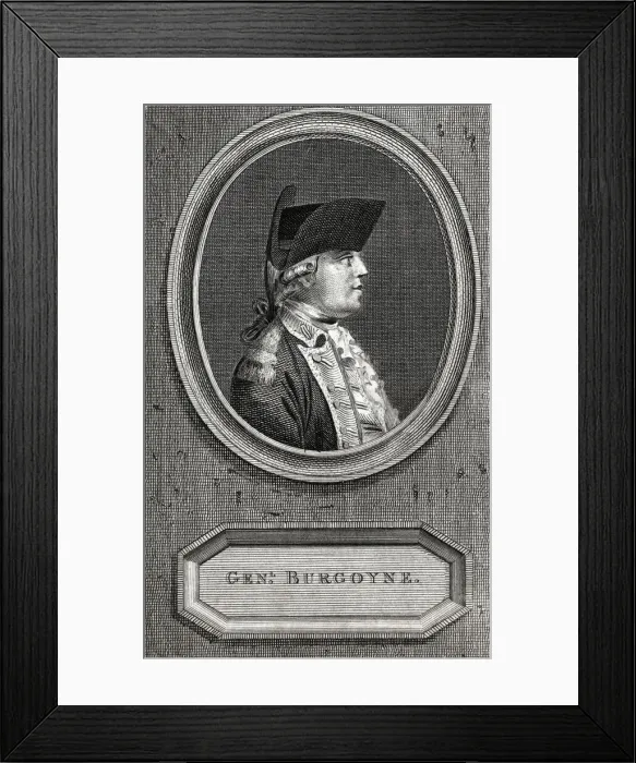 Framed Print : General John Burgoyne, British army officer Framed Print : General John Burgoyne, British army officer