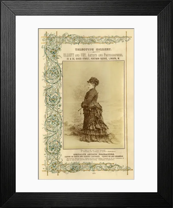 Framed Print : Advert, Elliott and Fry photographers, London Framed Print : Advert, Elliott and Fry photographers, London