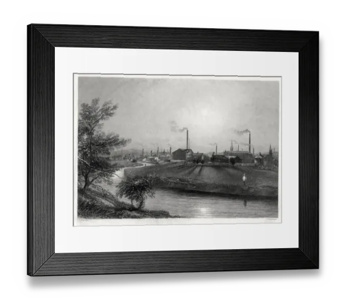 Framed Print : General view of Huddersfield, Yorkshire Framed Print : General view of Huddersfield, Yorkshire