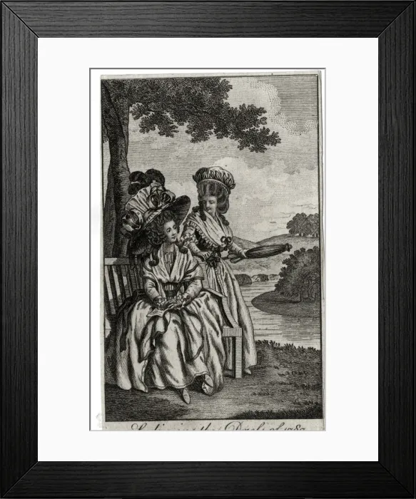 Framed Print : Ladies dress for 1787 Framed Print : Ladies dress for 1787