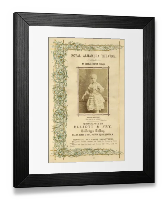 Framed Print : Madame Pertoldi, Royal Alhambra Theatre, London Framed Print : Madame Pertoldi, Royal Alhambra Theatre, London