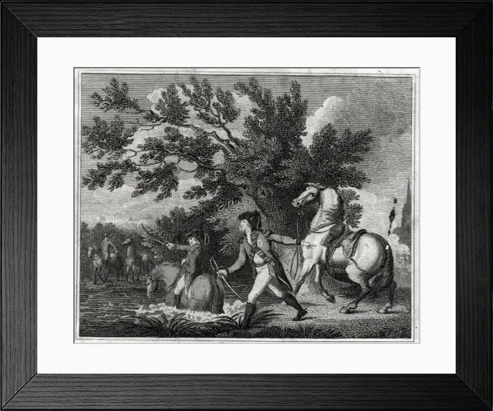 Framed Print : Narrow escape of Duke of York after Battle of Tourcoing Framed Print : Narrow escape of Duke of York after Battle of Tourcoing