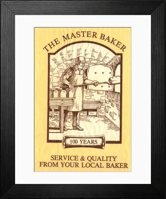Framed Print : Paper bag design, The Master Baker Framed Print : Paper bag design, The Master Baker