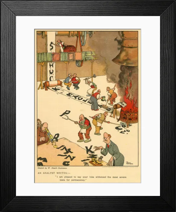 Framed Print : Cartoon advert for Shuck Maclean and Co Ltd Framed Print : Cartoon advert for Shuck Maclean and Co Ltd