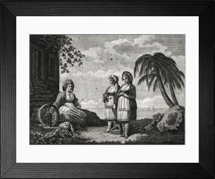 Framed Print : Women of Nio (Ios) island, Greek Archipelago Framed Print : Women of Nio (Ios) island, Greek Archipelago