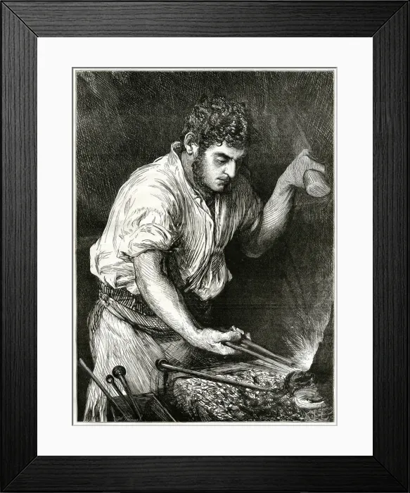 Framed Print : Village blacksmith 1870 Framed Print : Village blacksmith 1870