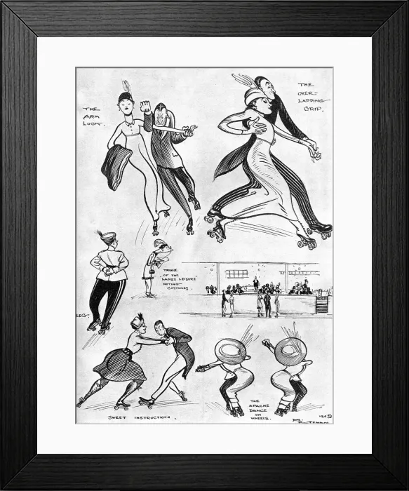 Framed Print : Sunday afternoon at Holland Park Rink by H. M. Bateman Framed Print : Sunday afternoon at Holland Park Rink by H. M. Bateman