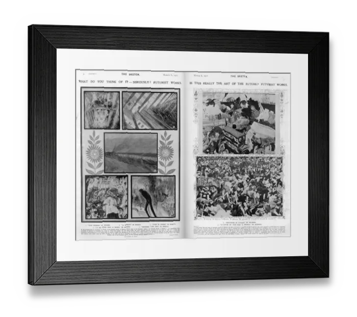 Framed Print : Futurist art exhibition featured in The Sketch magazine Framed Print : Futurist art exhibition featured in The Sketch magazine