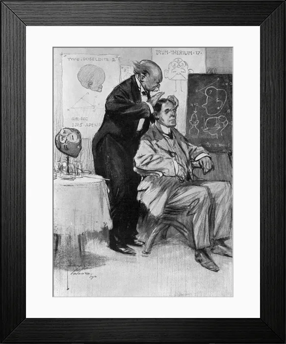 Framed Print : A Bumper Mistake by Lawson Wood - Phrenology Framed Print : A Bumper Mistake by Lawson Wood - Phrenology