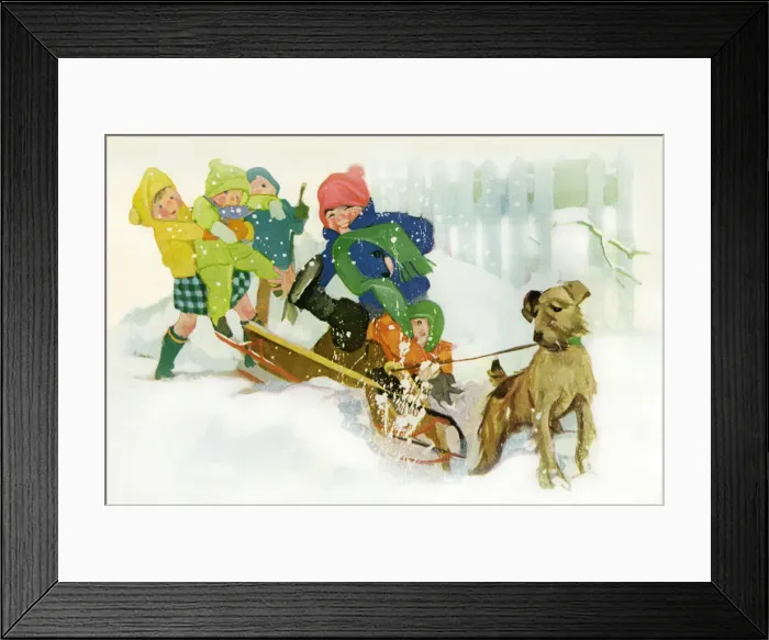 Framed Print : Tobogganing Framed Print : Tobogganing