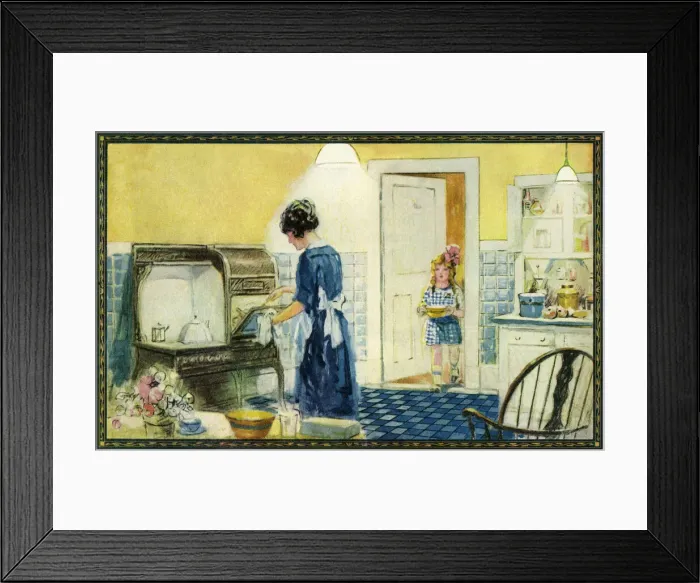 Framed Print : Kitchen scene Framed Print : Kitchen scene