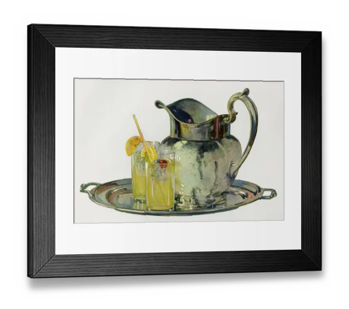 Framed Print : Drinks on a tray Framed Print : Drinks on a tray