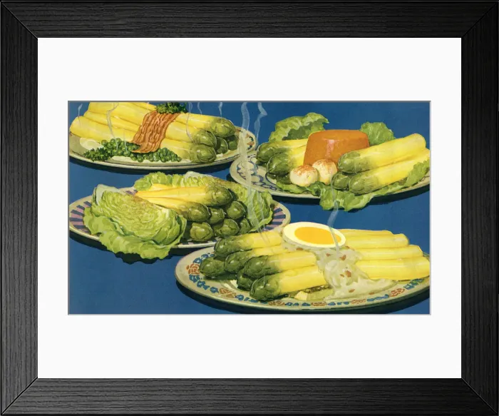 Framed Print : Dishes of asparagus Framed Print : Dishes of asparagus