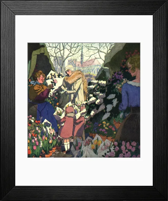 Framed Print : Shopping in a market Framed Print : Shopping in a market