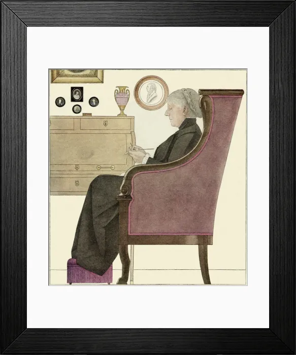 Framed Print : Elderly ladt seated Framed Print : Elderly ladt seated