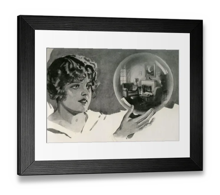Framed Print : Gazing at a crystal ball Framed Print : Gazing at a crystal ball