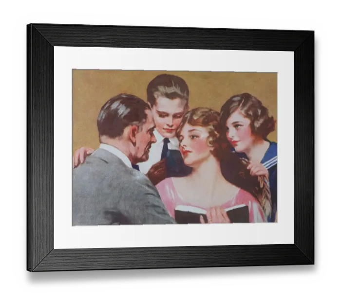 Framed Print : Family conversation Framed Print : Family conversation