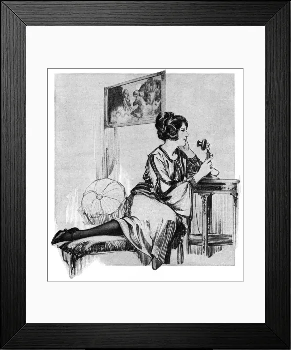 Framed Print : Woman on the telephone Framed Print : Woman on the telephone