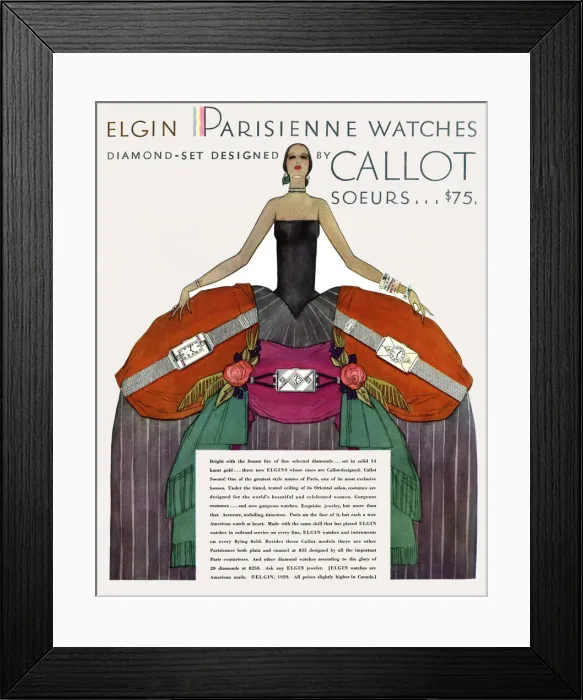 Framed Print : Elginn Parisienne watches Framed Print : Elginn Parisienne watches