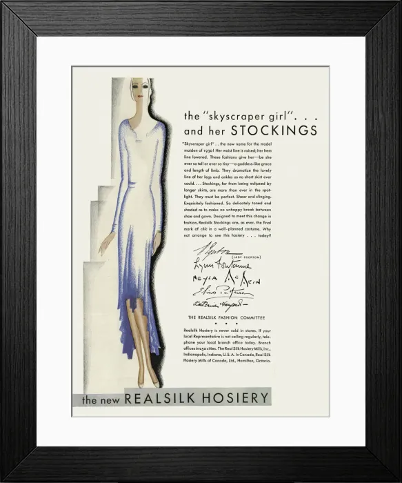 Framed Print : Realsilk Hosiery Framed Print : Realsilk Hosiery