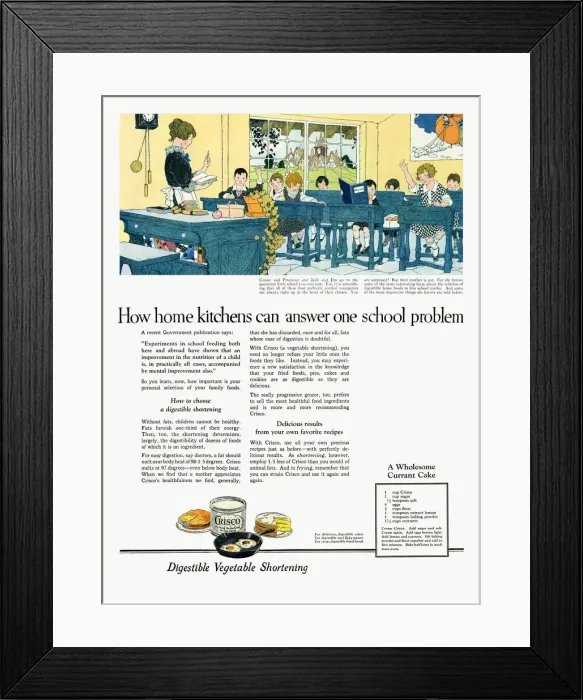 Framed Print : Crisco Vegetable Shortening Framed Print : Crisco Vegetable Shortening