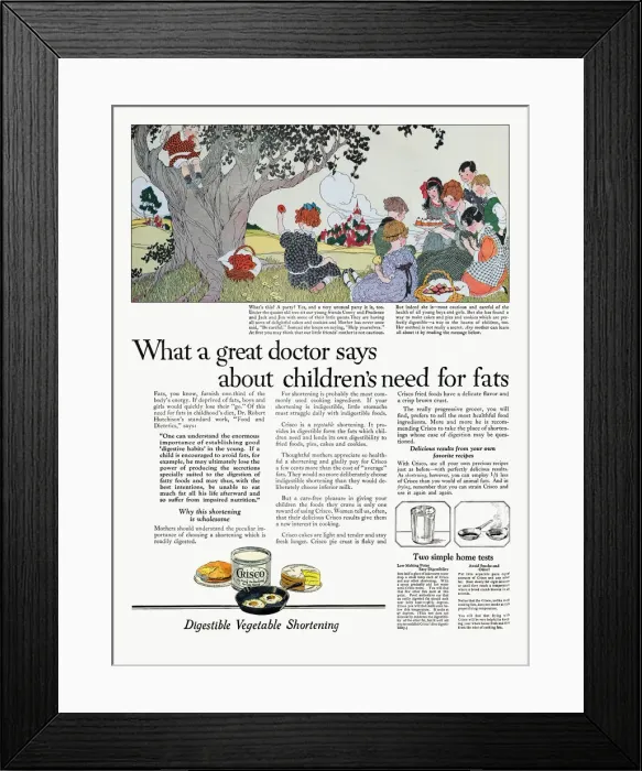 Framed Print : Crisco Vegetable Shortening Framed Print : Crisco Vegetable Shortening