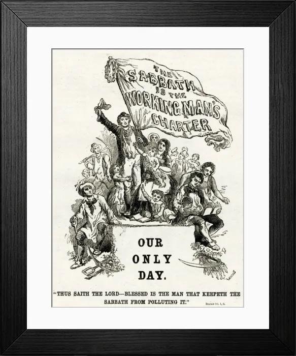 Framed Print : Keepeth the Sabbath from polluting 1856 Framed Print : Keepeth the Sabbath from polluting 1856