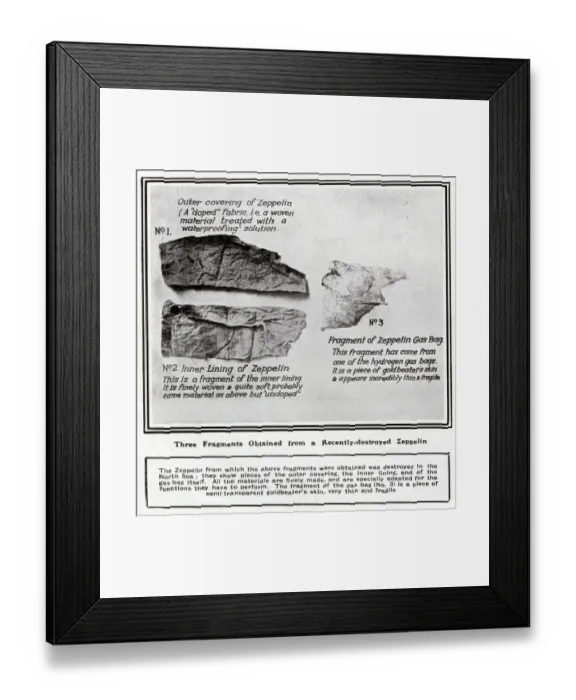 Framed Print : Fragments of Zeppelin, 1916 Framed Print : Fragments of Zeppelin, 1916