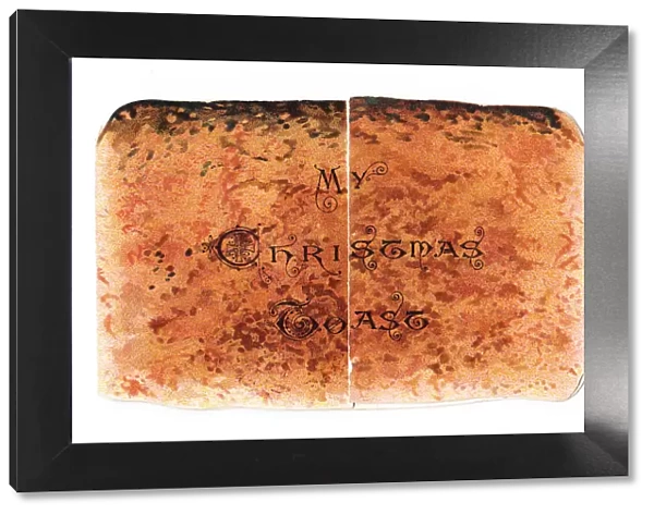 Christmas card in the shape of a piece of toast