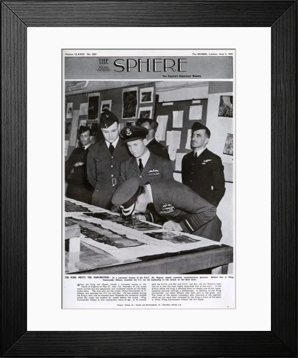Framed Print : Sphere cover - King George VI meets the dambusters Framed Print : Sphere cover - King George VI meets the dambusters