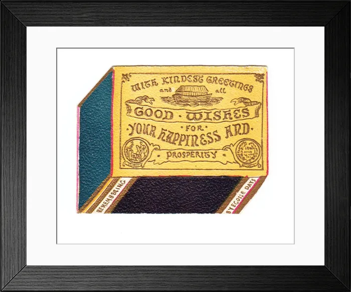 Framed Print : Greetings card in the shape of a box of matches Framed Print : Greetings card in the shape of a box of matches