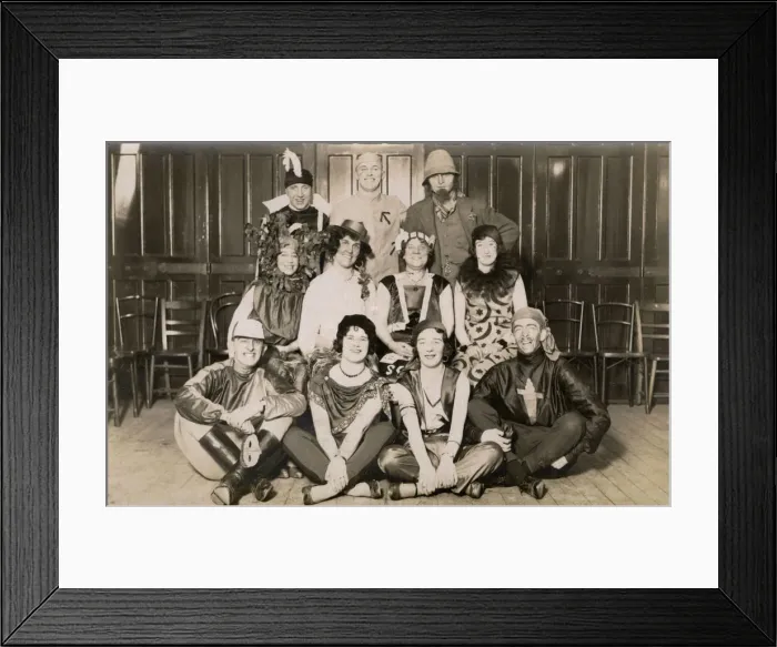 Framed Print : Group in fancy dress, c. 1927 Framed Print : Group in fancy dress, c. 1927