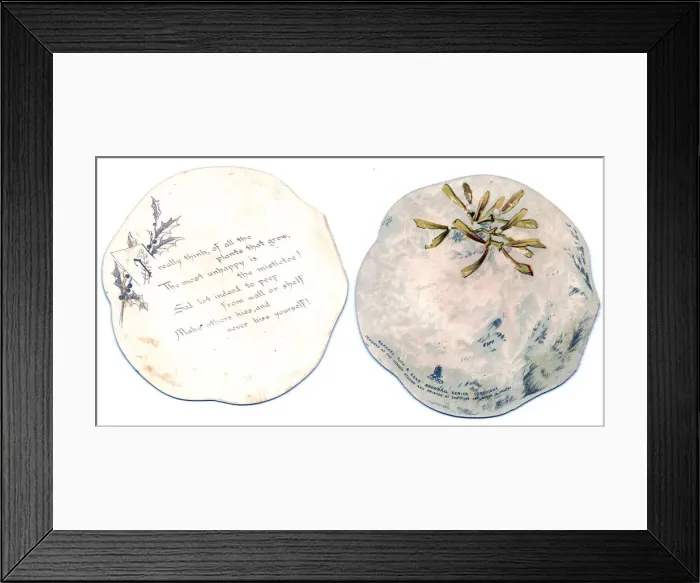 Framed Print : Two sides of a cutout Christmas card Framed Print : Two sides of a cutout Christmas card