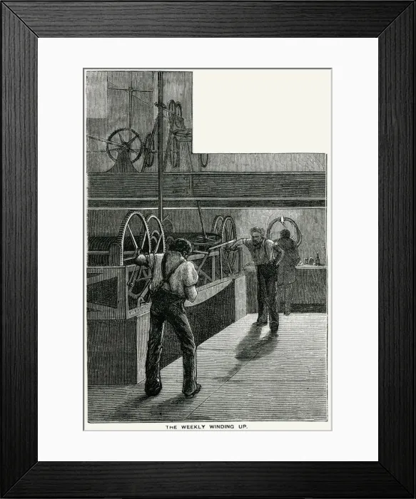 Framed Print : Weekly wind-up of Big Ben 1878 Framed Print : Weekly wind-up of Big Ben 1878
