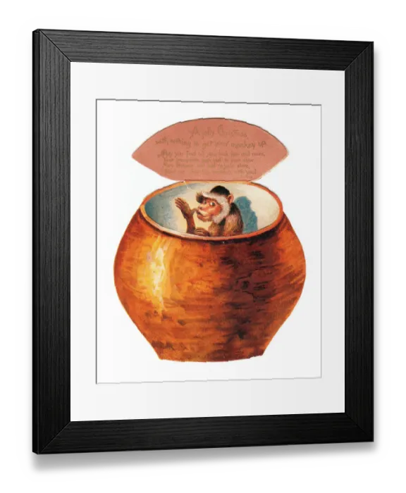 Framed Print : Christmas card in the shape of a jar Framed Print : Christmas card in the shape of a jar