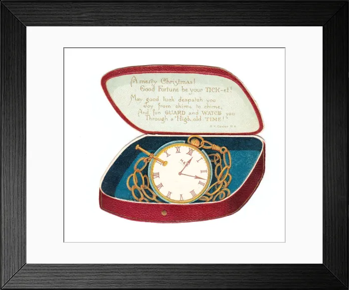 Framed Print : Christmas card in the shape of a jewellers box Framed Print : Christmas card in the shape of a jewellers box