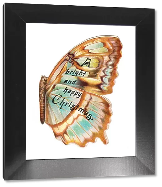Christmas card in the shape of a butterfly