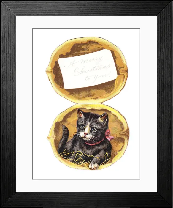 Framed Print : Greetings card in the shape of a walnut Framed Print : Greetings card in the shape of a walnut